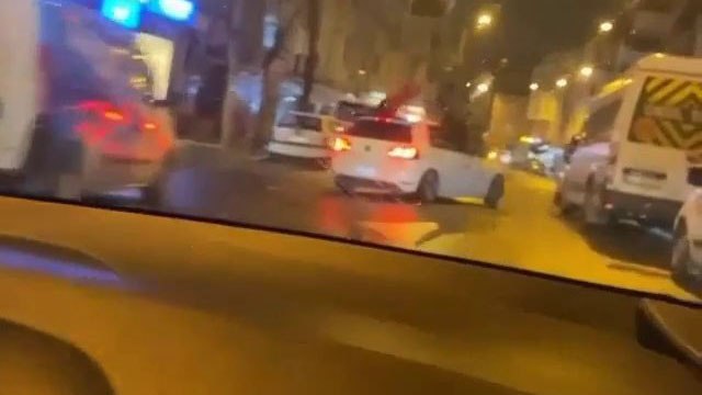 Asker eğlencesinde yol kapatıp drift yaptılar