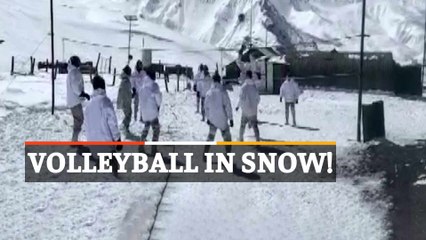 WATCH | ITBP Himveers Play Volleyball At 15,000 Ft Altitude In Uttarakhand