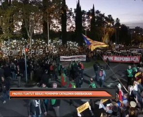 Protes tuntut bekas pemimpin Catalonia dibebaskan