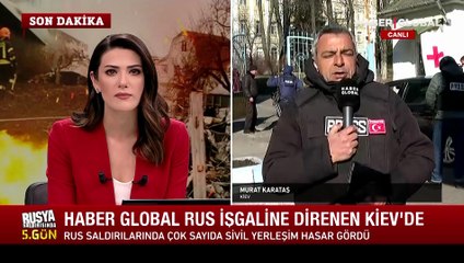 Kiev'de vurulan hastane önünde şüpheli araç gerginliği