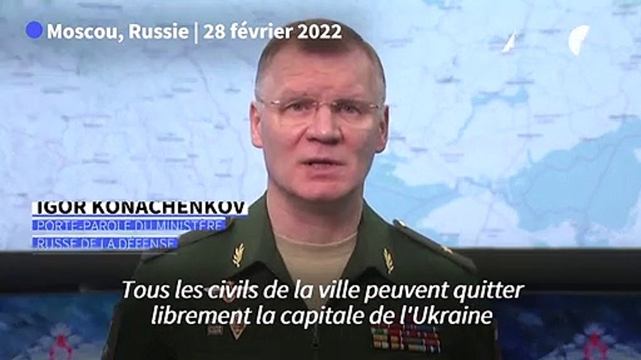 L'armée russe affirme que les civils peuvent quitter "librement" Kiev