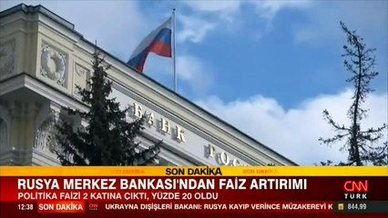 Rusya Merkez Bankası faiz oranlarını yükseltti