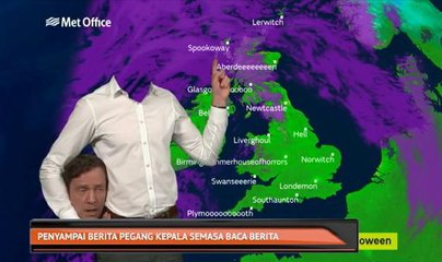 Penyampai berita pegang kepala semasa baca berita