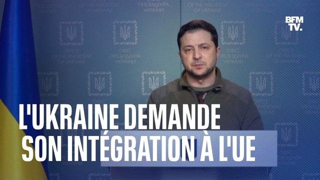 Volodymyr Zelensky demande l'intégration sans délai de l'Ukraine à l'Union européenne