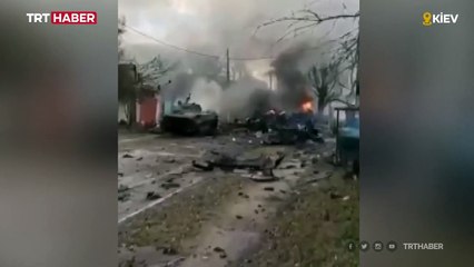 Ukrayna güçleri Rus konvoyunu imha etti