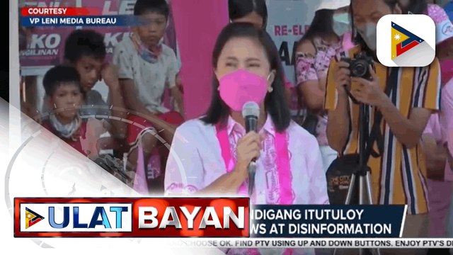 VP Robredo: Nanindigang itutuloy ang laban vs. fake news at disinformation