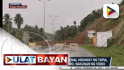 Pagguho ng lupa sa national highway ng Tapia, Montevista, Davao de Oro, nakunan ng video; Sinkhole, naiulat sa naman sa Mawab
