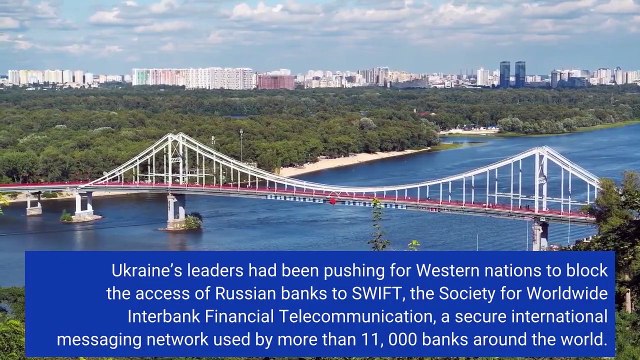 U S and European allies bar Russian banks from crucial SWIFT banking