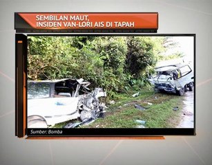 Sembilan maut, insiden van-lori ais di Tapah