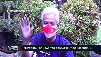 Empati Dan Solidaritas, Ganjar Ikut Cukur Gundul