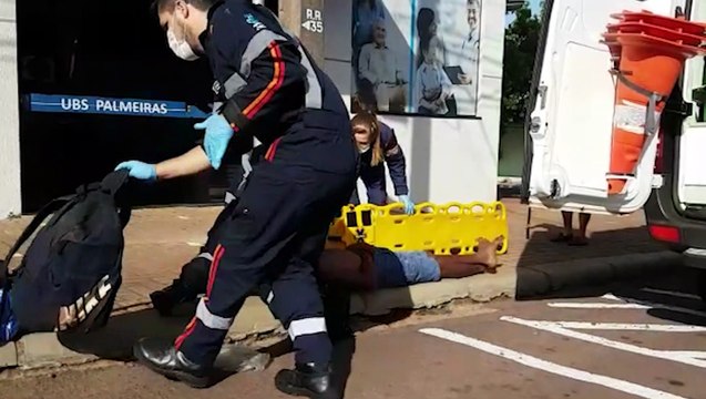 Vítima de agressão, homem é socorrido pelo Samu no Bairro Alto Alegre