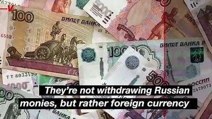 Run On ATMs Sees Russian Ruble Drop to Record Low Value