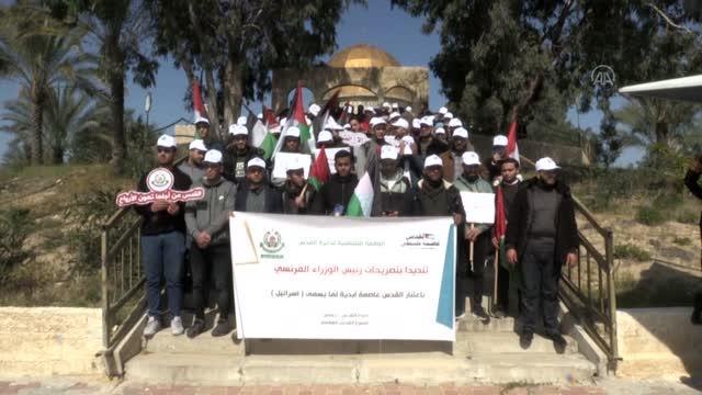 Son dakika haber! HAN YUNUS - Gazzelilerden Fransa Başbakanı'nın Kudüs, Yahudi halkının ebedi başkentidir ifadesine tepki