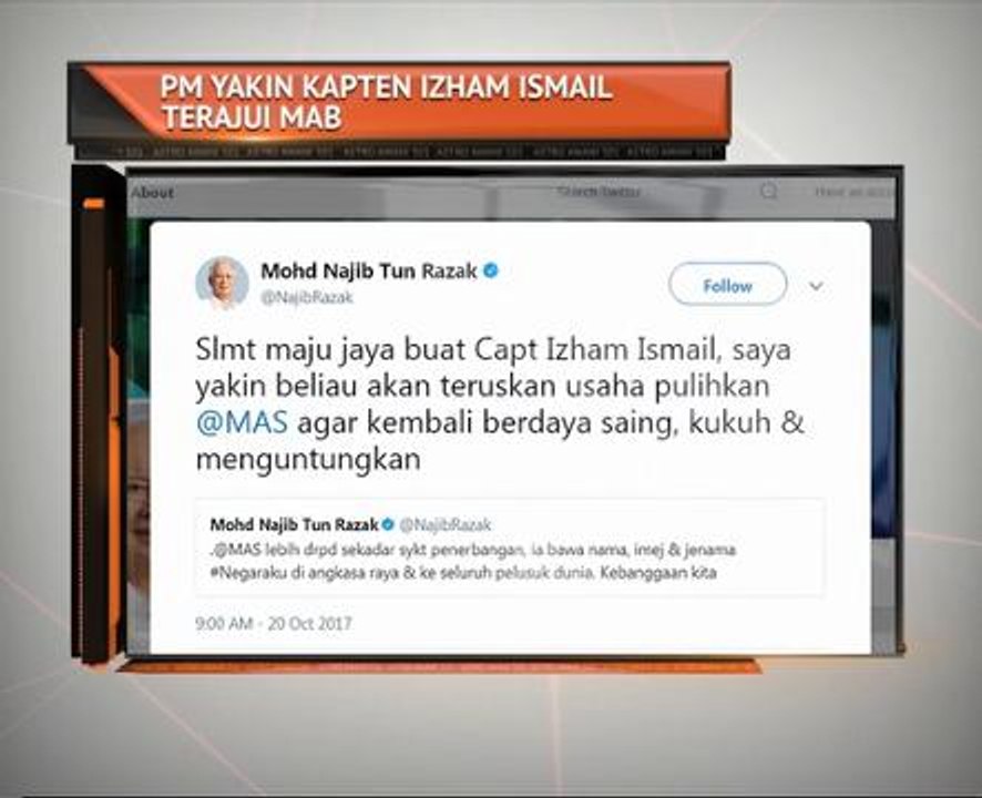 PM yakin Kapten Izham Ismail terajui MAB