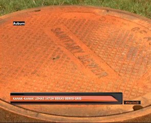 Kanak-kanak lemas jatuh bekas berisi gris