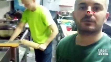 Türk aşçı ailesiyle birlikte sığınakta