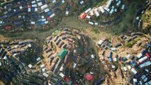 Drone footage showing scale of Rohingya crisis in Bangladesh