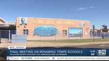 Final meeting on renaming Tempe schools