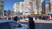 شاهد: طوابير طويلة أمام المحلات التجارية في كييف لشراء الطعام