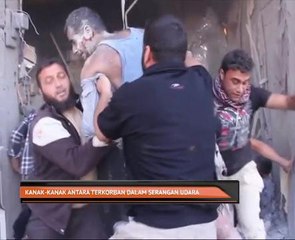 Kanak-kanak antara terkorban dalam serangan udara