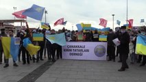 ÇANAKKALE - Rusya'nın Ukrayna'ya saldırısı protesto edildi