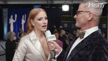 Jessica Chastain Full Interview at the 2022 SAG Awards