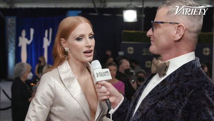 Jessica Chastain Full Interview at the 2022 SAG Awards