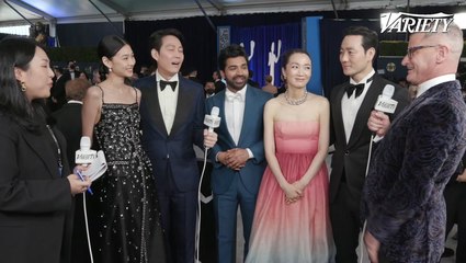 The Cast of "Squid Game" Talks To Variety at the SAG Awards