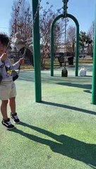 Grandpa Does a Backflip off a Park Swing