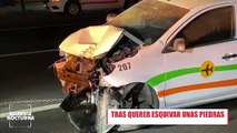 Taxista del Aeropuerto Internacional de Guadalajara sufrió un percance vial sobre carretera a Chapala