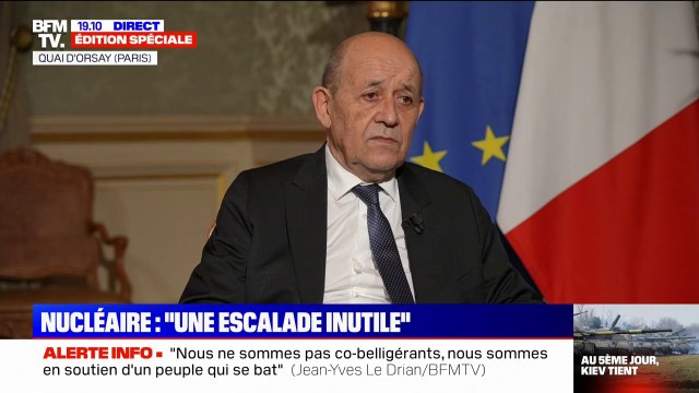 Jean-Yves Le Drian: Vladimir Poutine a perdu la bataille de la communication