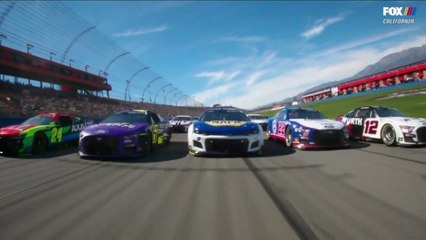 NASCAR CUP SERIES 2022 Fontana Race Before Start 5 Wide Salute Fans