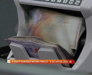 Ringgit dijangka antara RM4.45-4.46 untuk USD1.00