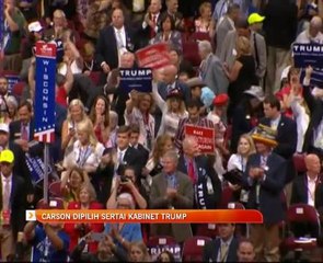 Carson dipilih sertai kabinet Trump