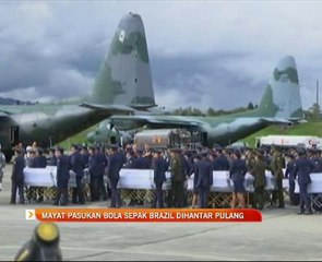 Mayat pasukan bola sepak Brazil dihantar pulang