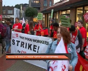 Pekerja Mc Donald's mogok tuntut gaji lebih setimpal