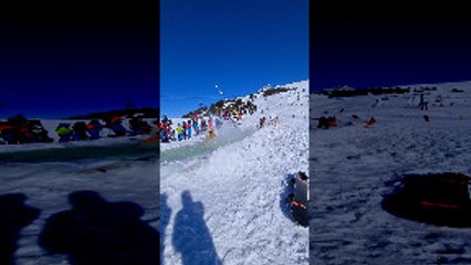 Downhill Skiers Glide on Water (Until They Don't)