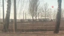 Son dakika haber | Belarus sınırında Rusya'ya ait ambulans konvoyu görüntülendi