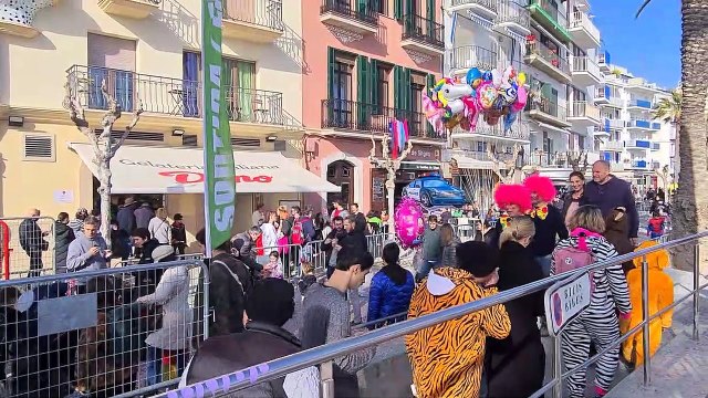 Carnaval Sitges 2022: Crowded Street of Sitges