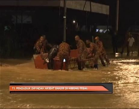 71 penduduk dipindahkan akibat banjir di Nibong Tebal