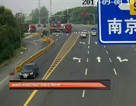 Wanita nyaris maut digilis treler