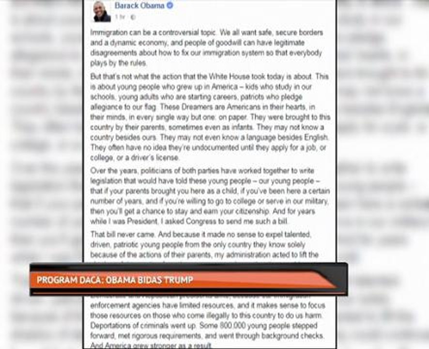 Program Daca: Obama bidas Trum[p