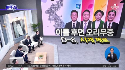 대선 D-8, 판세 시계제로…캐스팅보트 쥔 중도층 표심