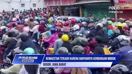 Kemacetan Panjang Terjadi di Jalur Puncak Kabupaten Bogor, Jawa Barat Pada Libur Panjang Isra Miraj