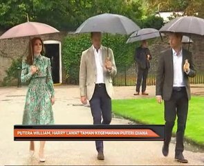 Putera William, Harry, lawat taman kegemaran Puteri Diana