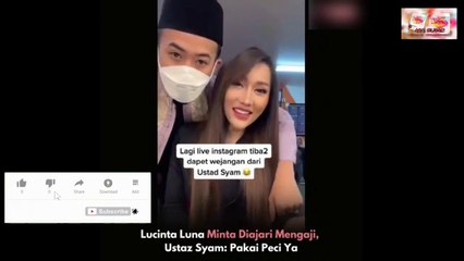 Lucinta luna malu malu dirangkul ustad syam