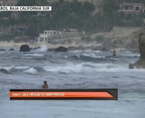 Ribut Lidia menuju ke arah Mexico