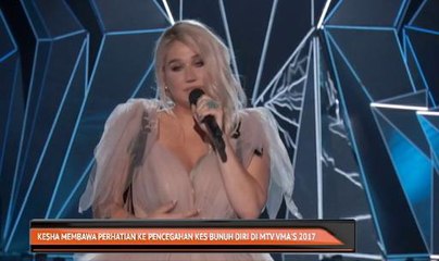 Kesha membawa perhatian ke pencegahan kes bunuh diri di MTV VMA's 2017