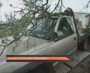 Kemusnahan teruk akibat Taufan Harvey