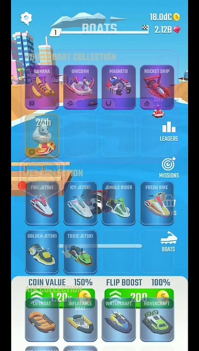 Beli Semua Koleksi Boat Game Flippy Race
